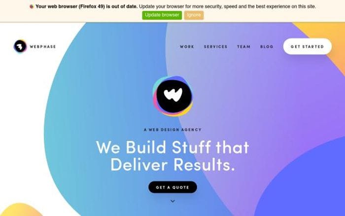 Webphase website preview