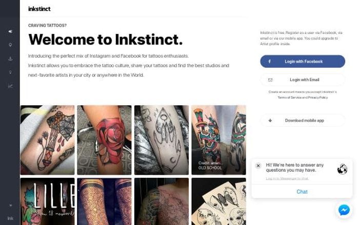 Inkstinct website preview