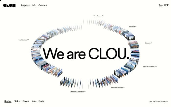 Clou architects website preview