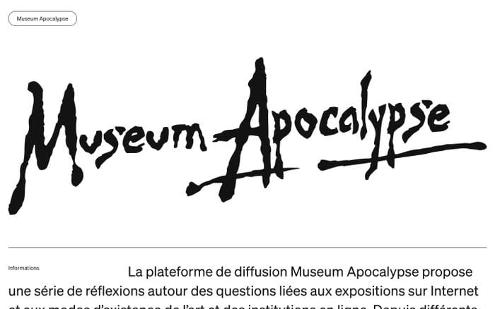 Museum Apocalypse website preview
