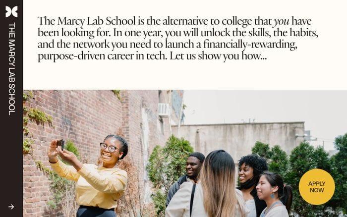 The Marcy Lab School website preview