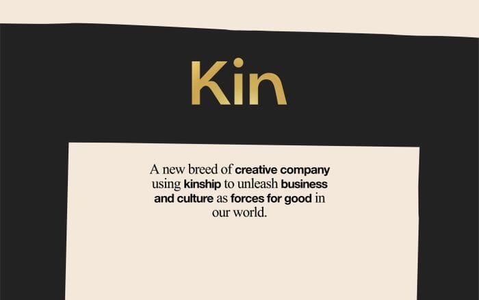 KIN website preview