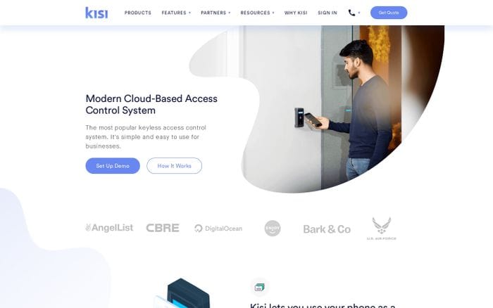 Cloud Access Control System - Secure Door Access | Kisi website preview