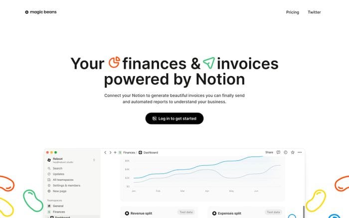 Magic Beans website preview