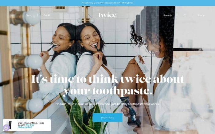 Teeth Whitening Toothpaste | Order Healthy Toothpaste | Twice website preview