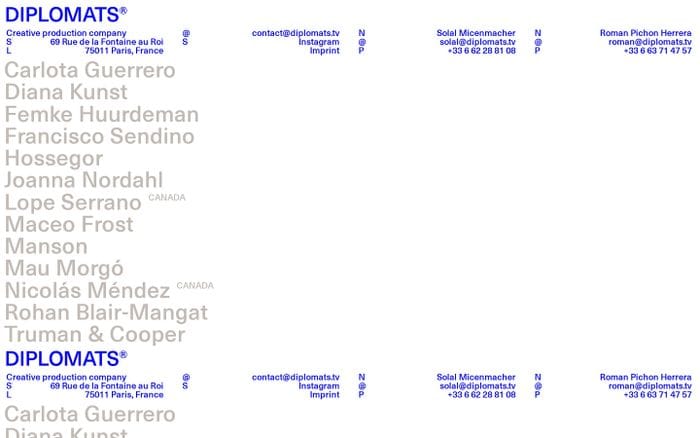 Diplomats website preview