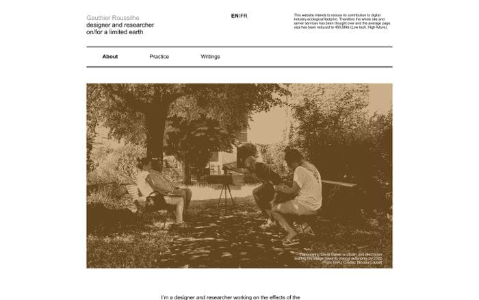 Gauthier Roussilhe | About website preview