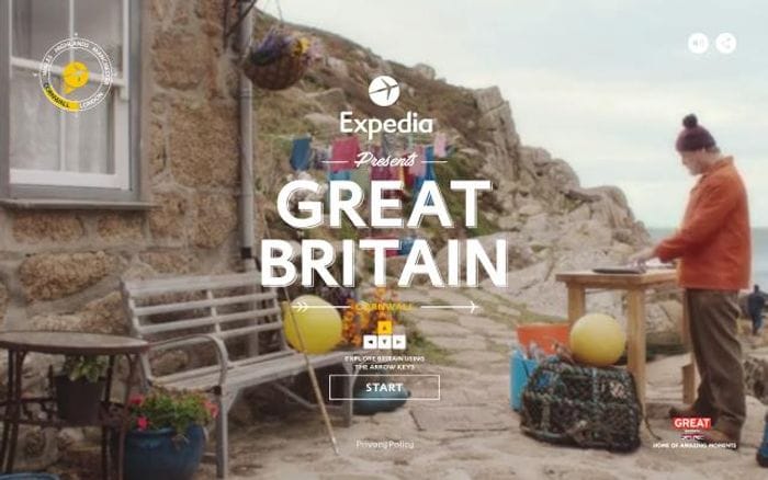 Expedia website preview
