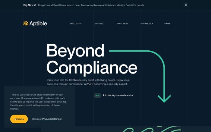 Aptible | Security Management Platform website preview