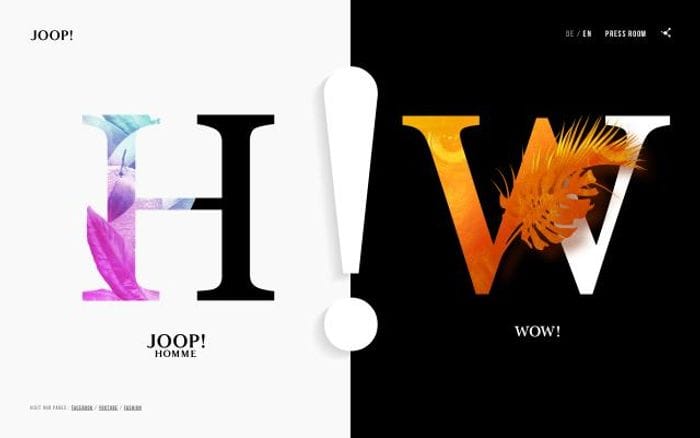 Joop-fragrances website preview