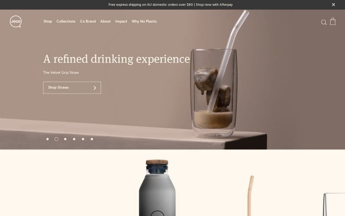 Joco-cups website preview