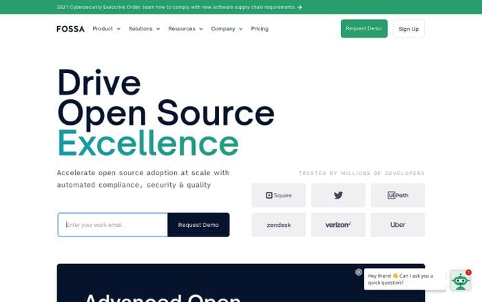 Fossa website preview