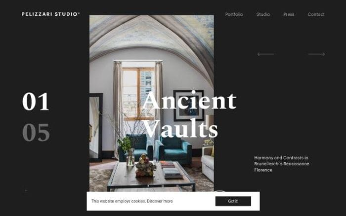 Pelizzari website preview
