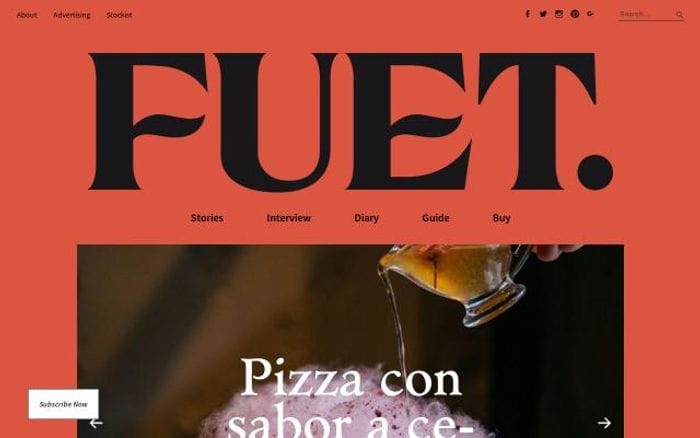 Fuetmagazine website preview
