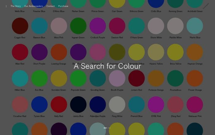 World's Favourite Colour website preview