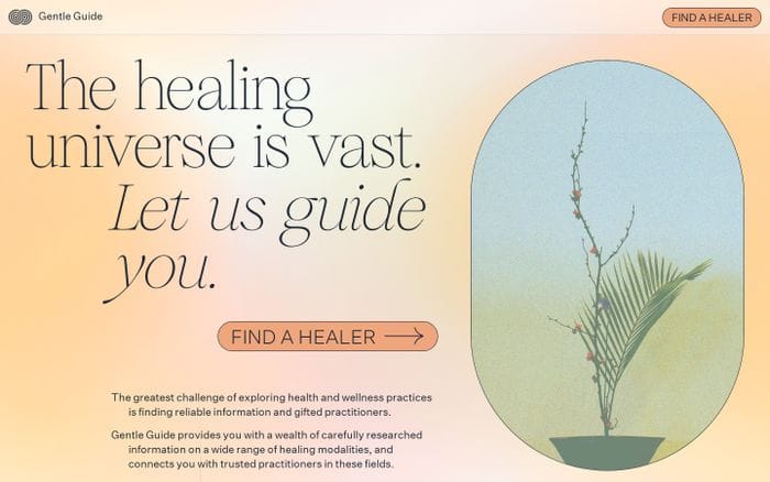 Gentle Guide website preview