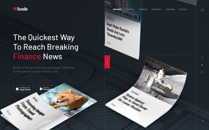 Discover | Bundle News website preview