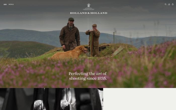 Holland & Holland website preview