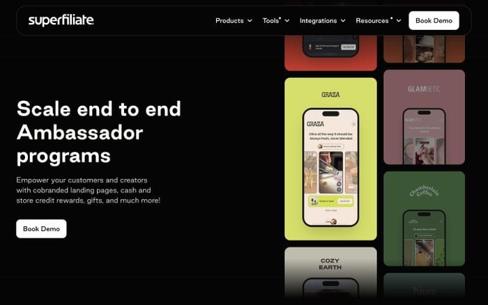 Superfiliate website preview