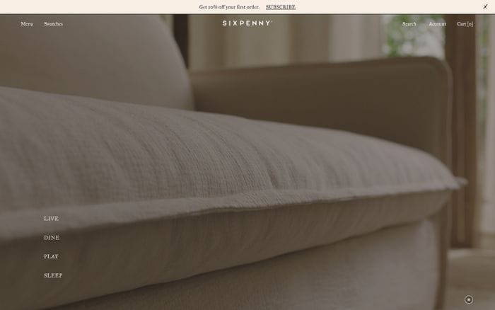 Sixpenny website preview