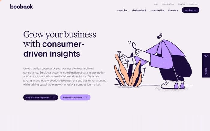 Boobook website preview