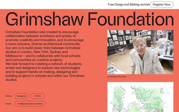 Grimshaw Foundation website preview