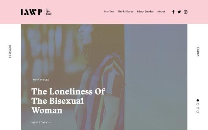 Theiamwomanproject website preview