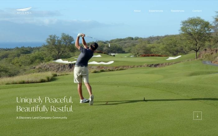Mākena golf & beach club website preview