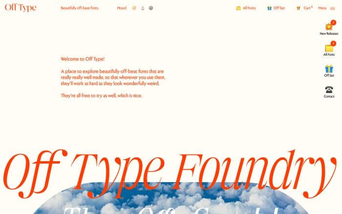 Off Type Foundry website preview