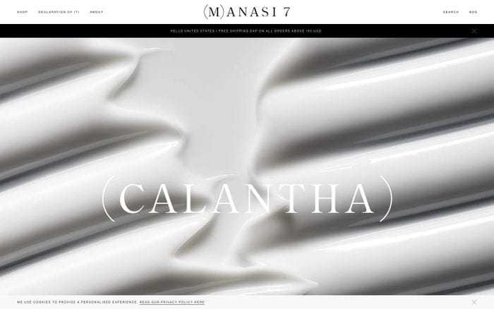 Manasi7 website preview