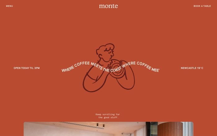 Monte website preview