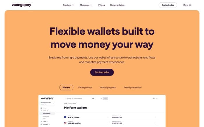 Mangopay website preview