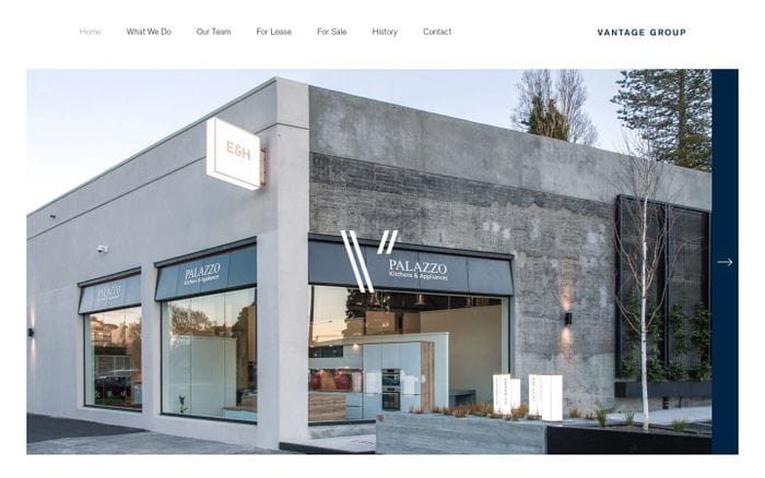 Vantage Group website preview