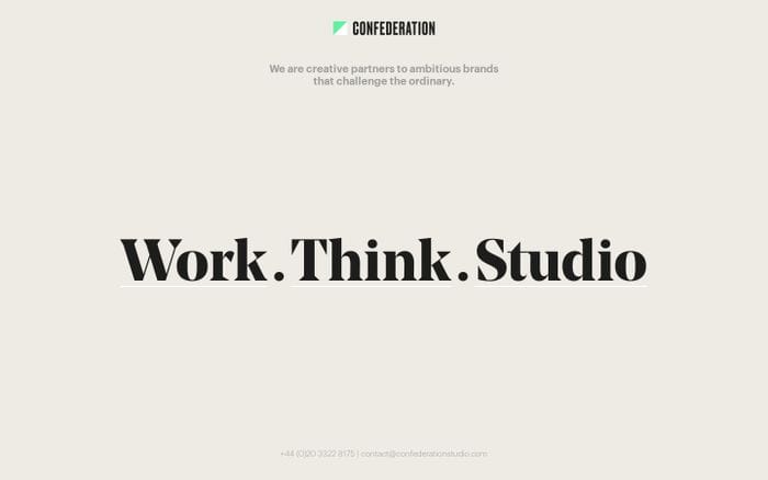 Confederation Studio website preview