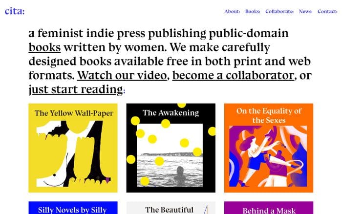 Cita Press website preview