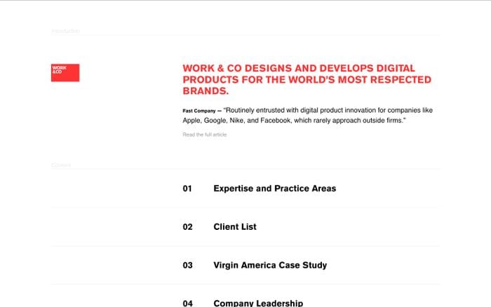 Work & Co website preview