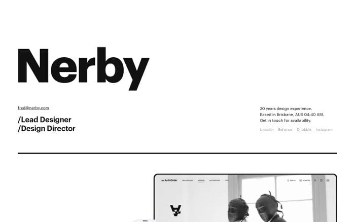 Fred Nerby website preview