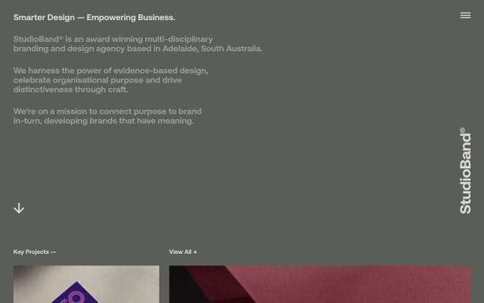 StudioBand website preview
