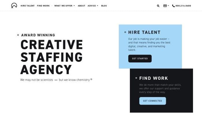 Artisantalent website preview