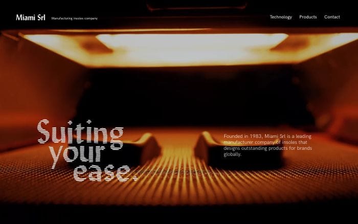 Miami Srl — Manufacturing Insoles Company website preview