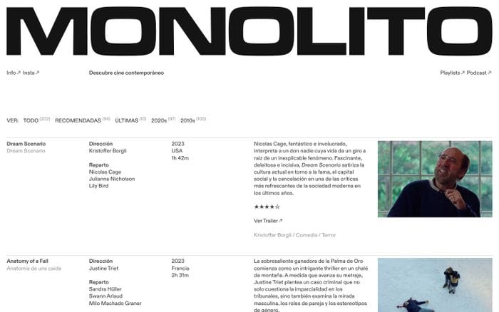Monolito website preview