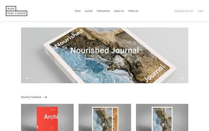 Madepublishers website preview