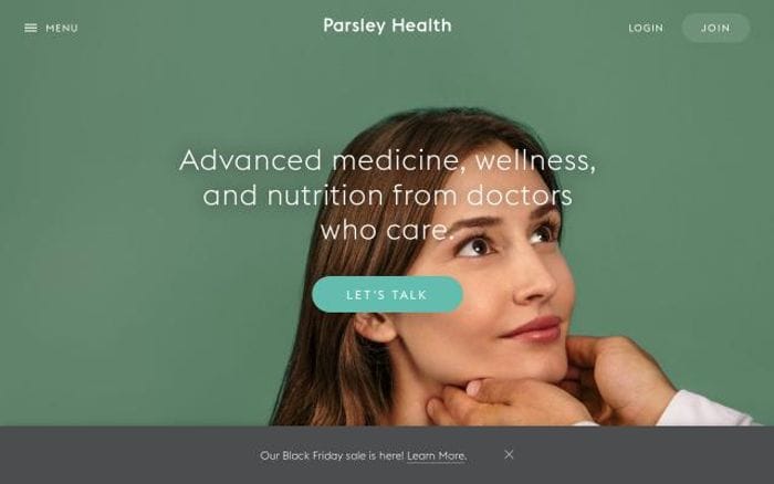 Parsleyhealth website preview