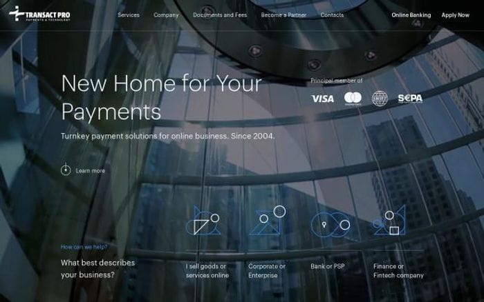 Transactpro website preview