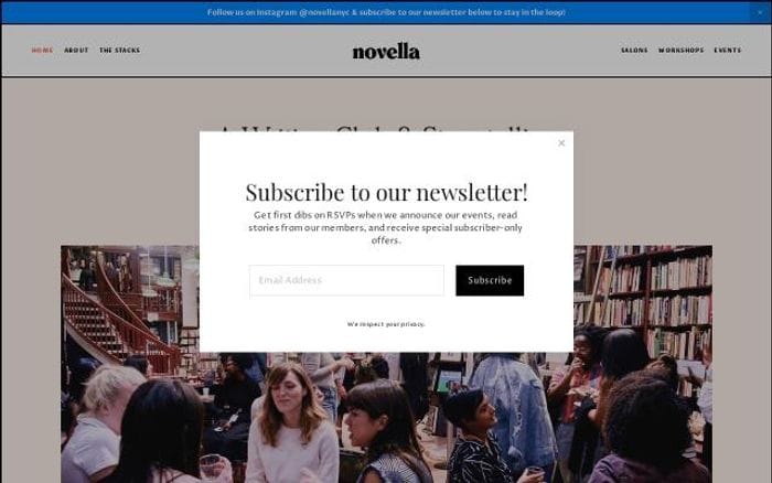 Novella website preview