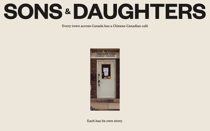 Sons And Daughters website preview