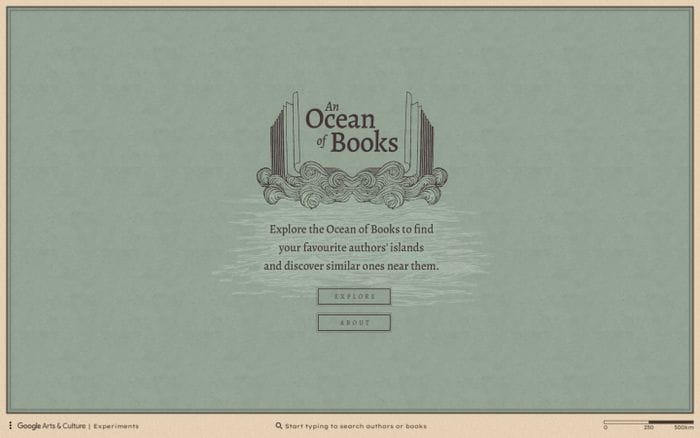 An Ocean of Books website preview