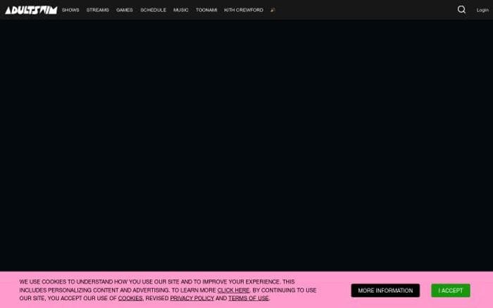 Adultswim website preview