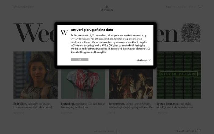 Weekendavisen website preview