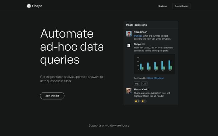 Shape website preview